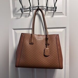 Like New Michael Kors Large Brown Leather Kali Tote Purse